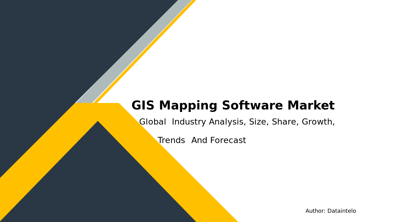 GIS Mapping Software Market Report | Global Forecast From 2025 To 2033