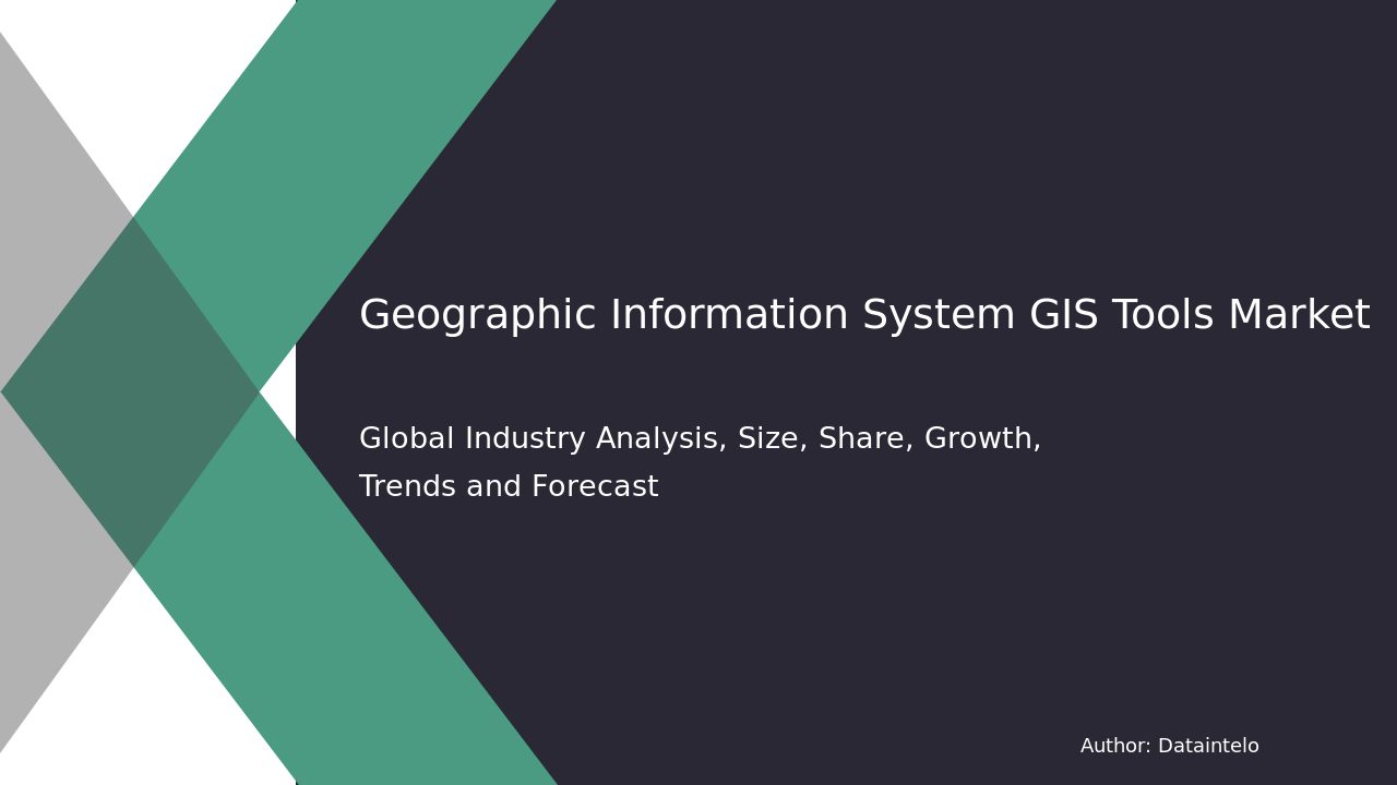 Geographic Information System GIS Tools Market Report | Global Forecast From 2025 To 2033